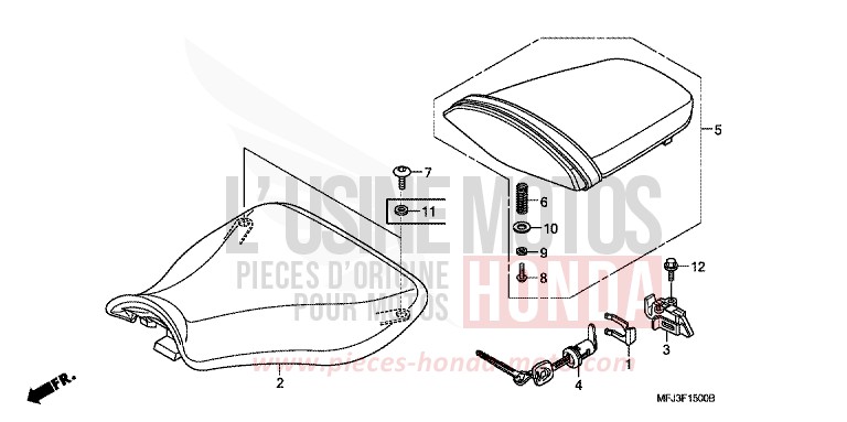 SEAT for CBR600RR ABS PEARL SUNBEAM WHITE (NHA66H) from 2010